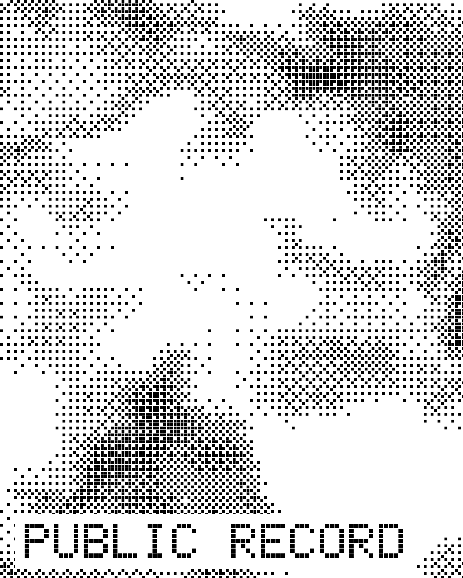 A dithered cloud above the words “Public Record”