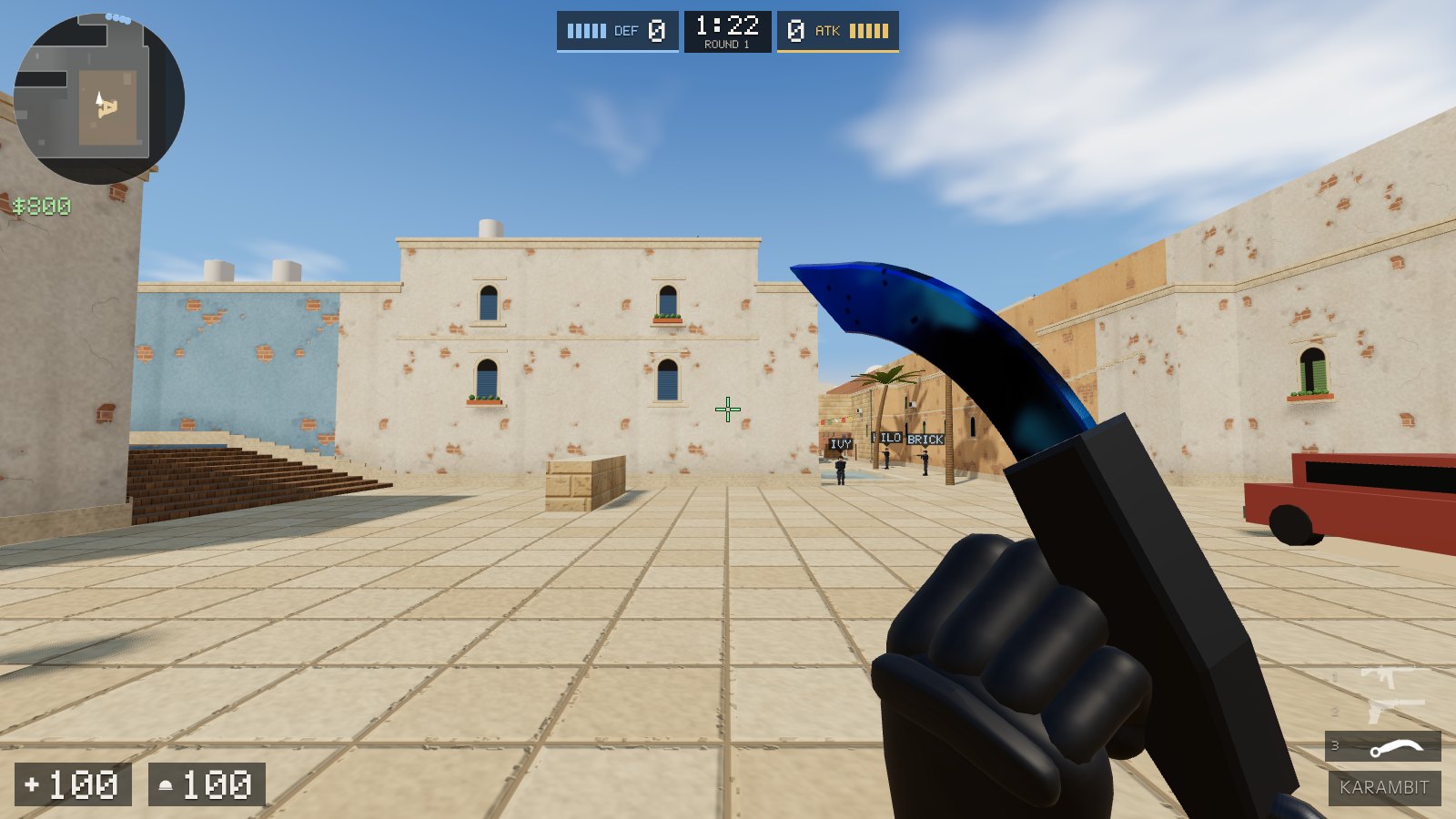 Inspecting a ★ Karambit | Prism — a Sapphire, one Prism in a hundred.