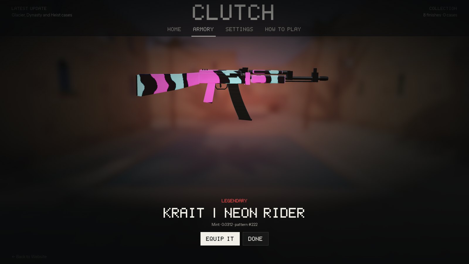 Opening a case: a Legendary, revealed in 3D.